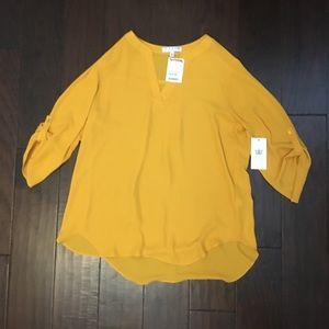 CHAUS Yellow Blouse